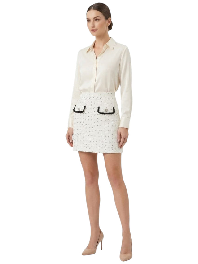 Image for Women's Textured Skirt,White