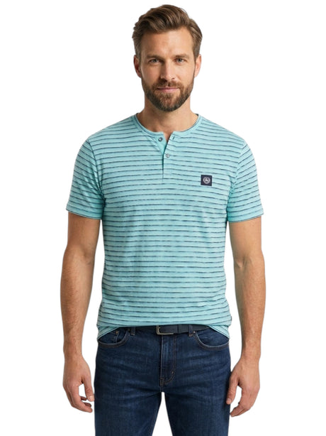 Image for Men's Stripped Top,Light Blue