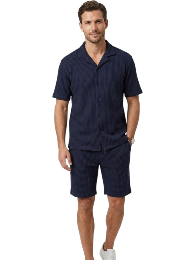 Image for Men's Textured Set 2 Pieces,Navy