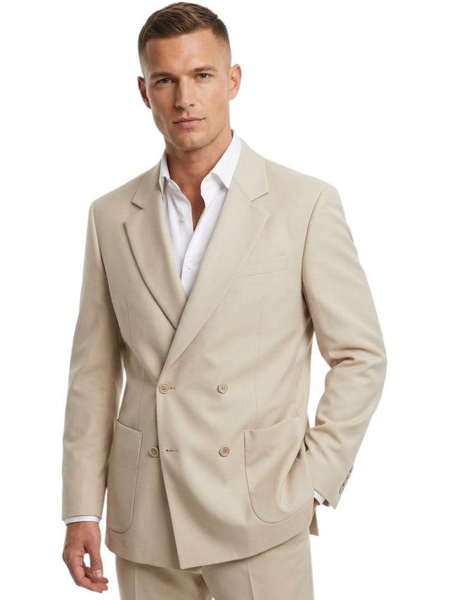 Image for Men's Plain Blazer,Beige