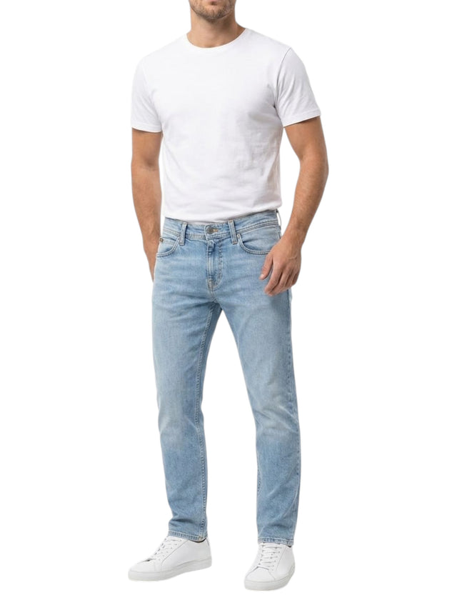 Image for Men's Washed Jeans,Light Blue