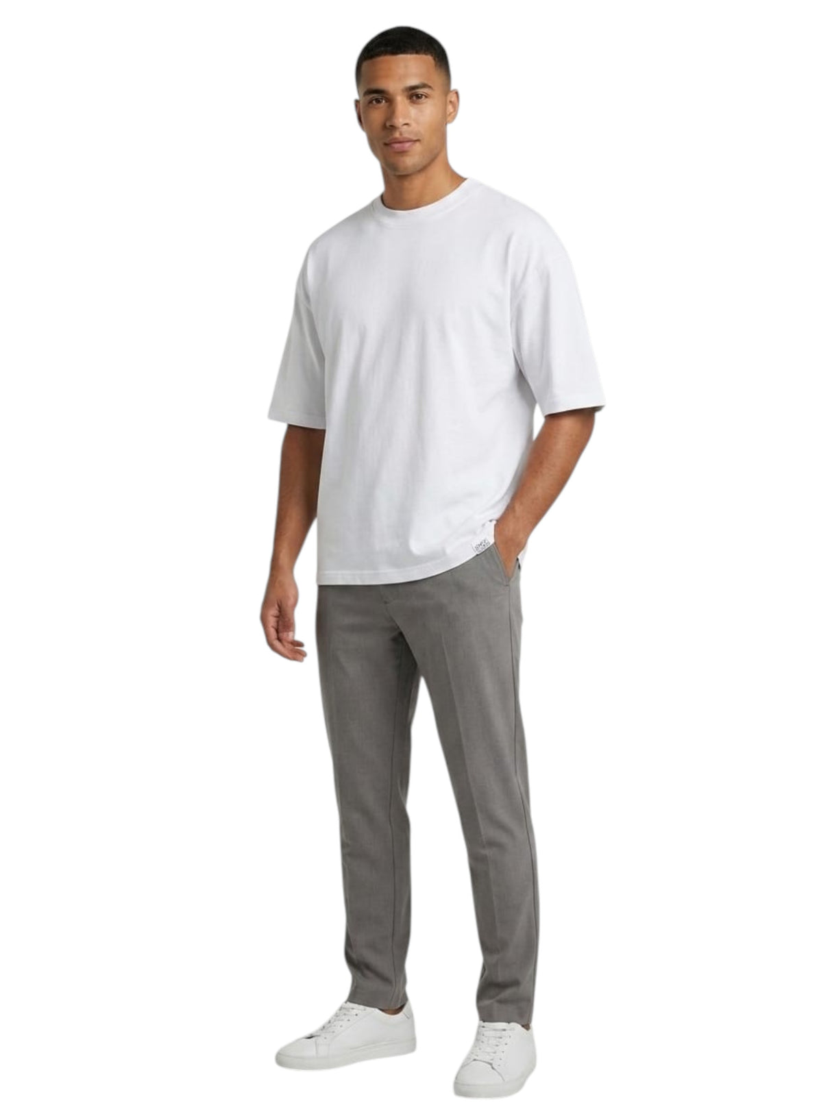 Image for Men's Plain Solid Top,White