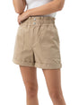 Image for Women's Plain Solid Short,Dark Beige