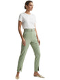 Image for Women's Plain Solid Pant With Belt,Olive