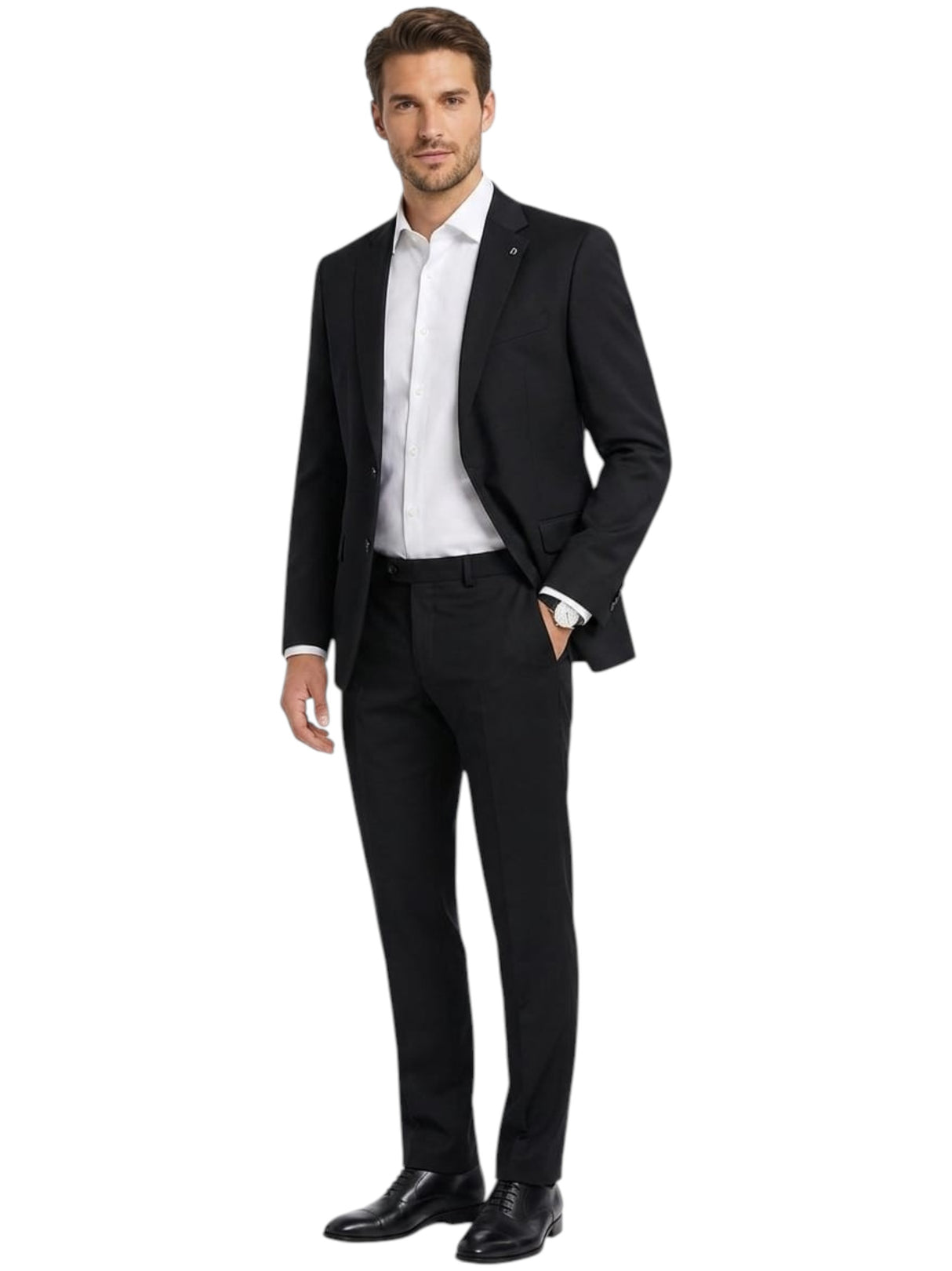 Image for Men's Plain Solid Blazer,Black