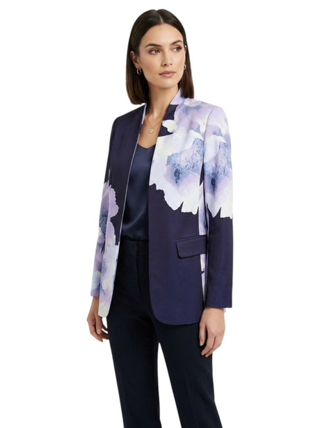 Image for Women's Floral Printed Blazer,Multi
