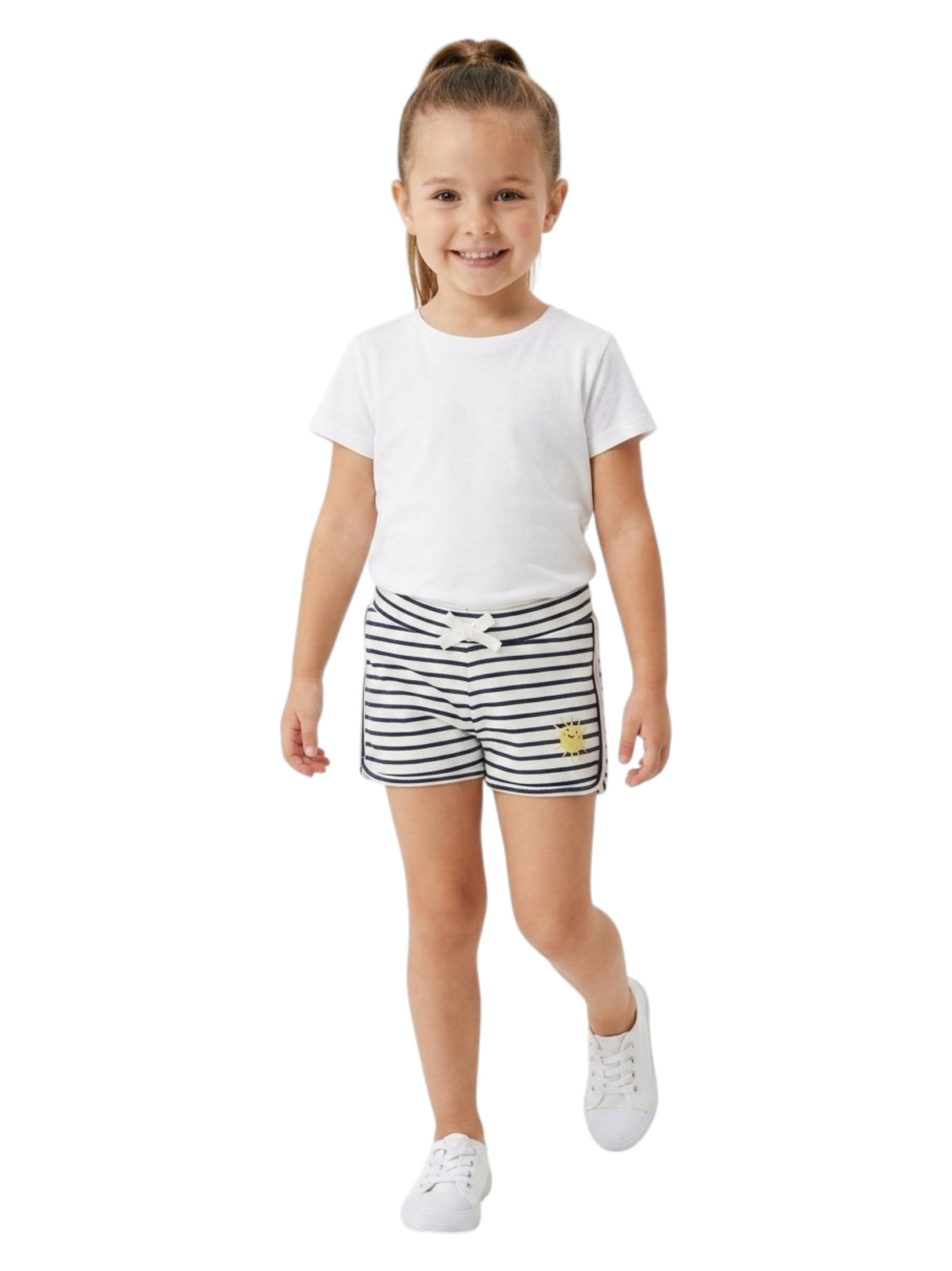 Image for  Kids Girl's Stripped Short,White