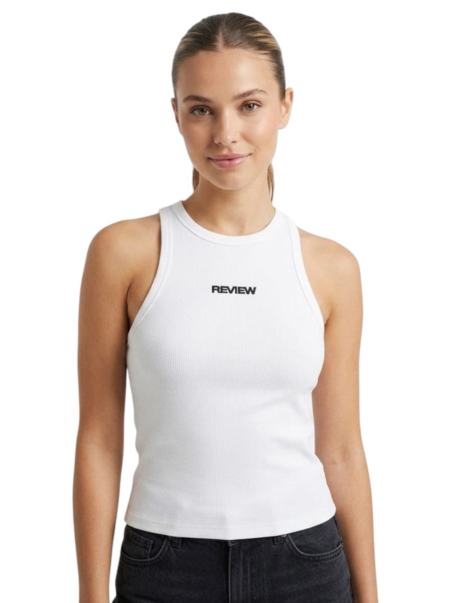 Image for Women's Brand Logo Printed Top,White