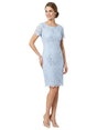 Image for Women's Lace Printed Dress,Light Blue