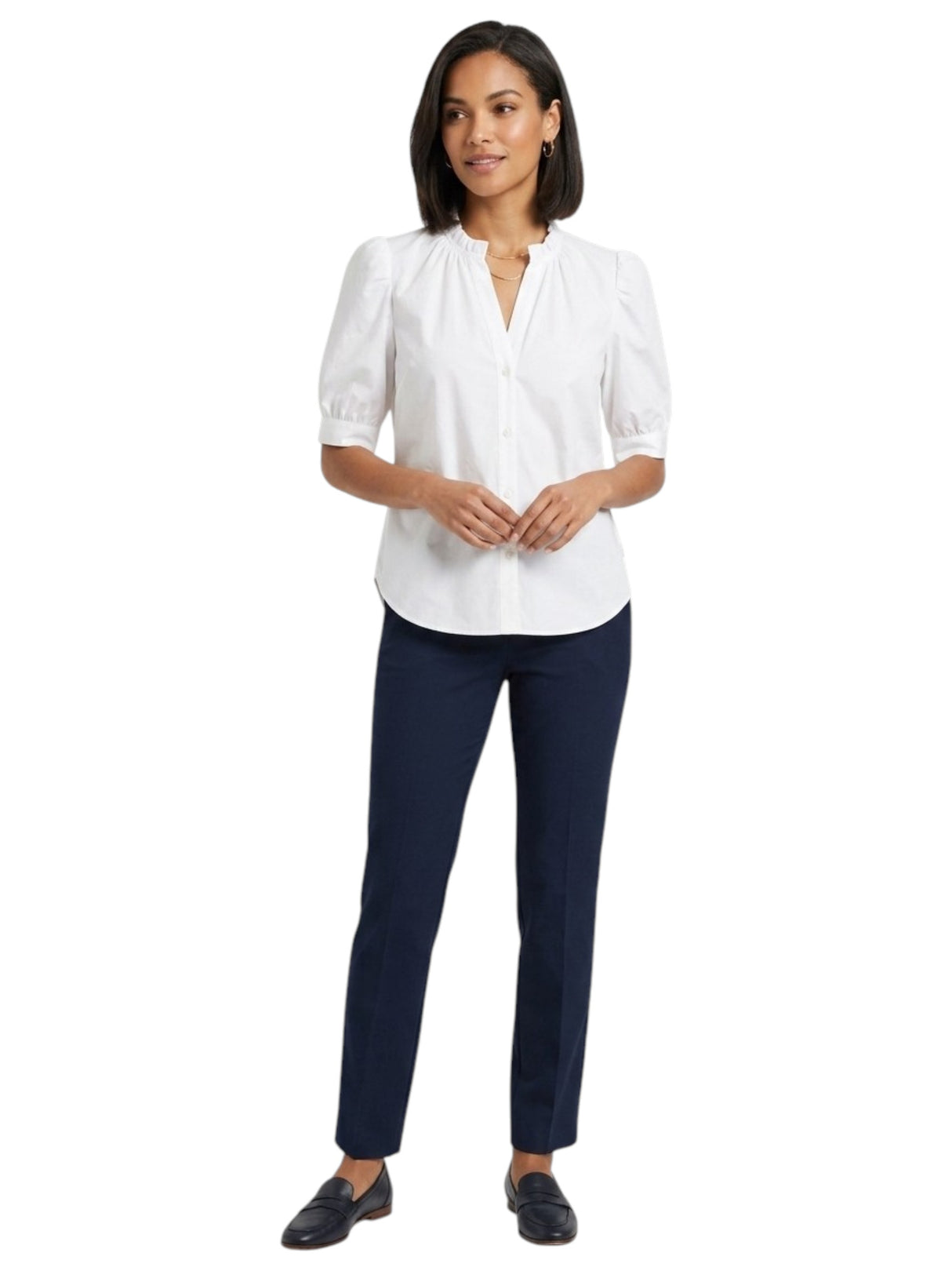 Image for Women's Plain Solid Top,White