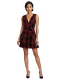 Image for Women's Floral Printed Dress,Burgundy