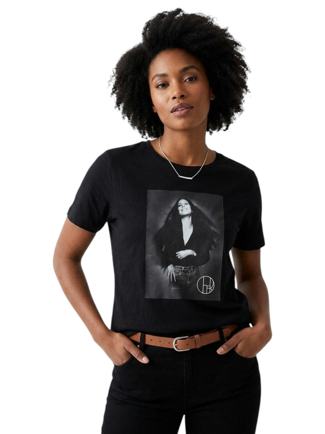 Image for Women's Printed Top,Black