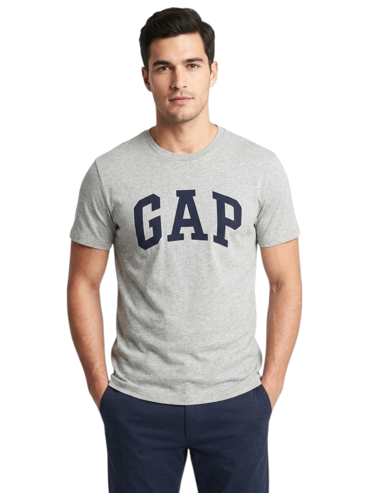 Image for Men's Brand Logo Printed Top,Grey