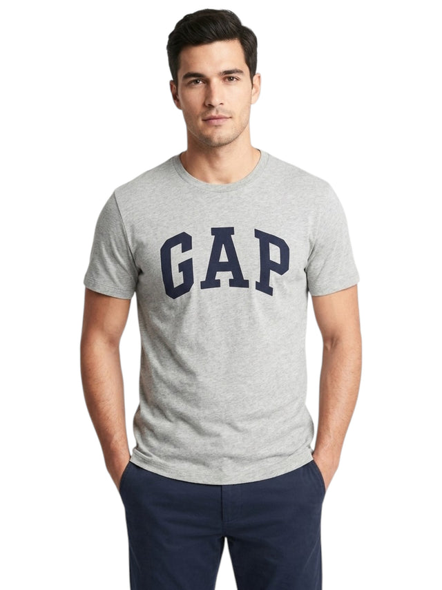 Image for Men's Brand Logo Printed Top,Grey