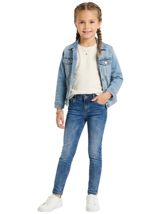 Image for Kids Girl's Washed Jeans,Light Blue