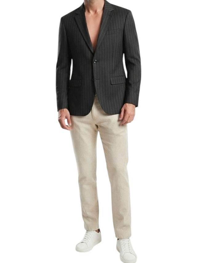 Image for Men's Stripped Blazers,Black