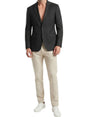 Image for Men's Stripped Blazers,Black