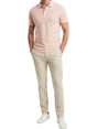 Image for Men's Textured Polo T-Shirt,Light Pink