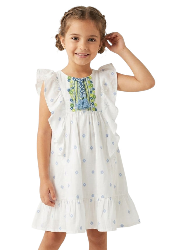 Image for Kids Girl's Printed Dress,White