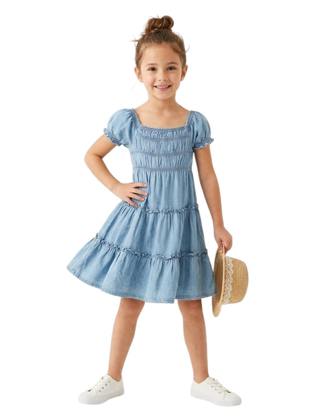 Image for Kids Girl's Textured Dress,Blue