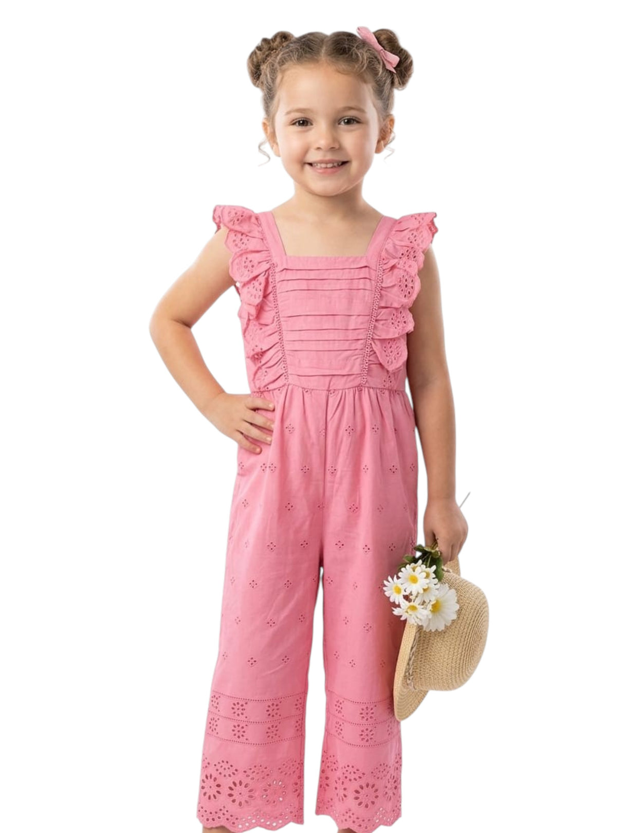Image for Kids Girl's Textured Jumpsuit,Pink