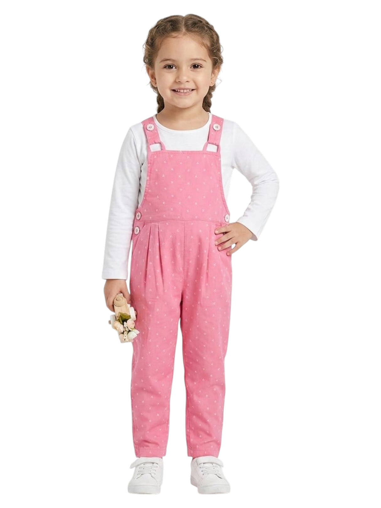 Image for Kids Girl's Printed Jumpsuit,Pink