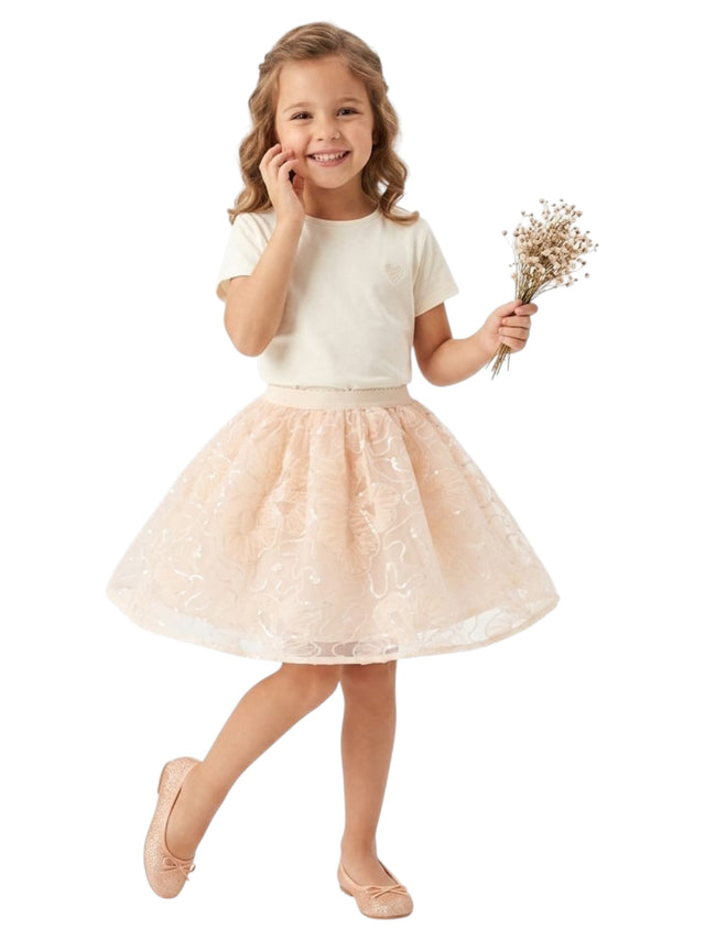 Image for Kids Girl's Ruffled Skirt,Beige