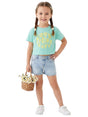 Image for Kids Girl's Printed Top,Mint