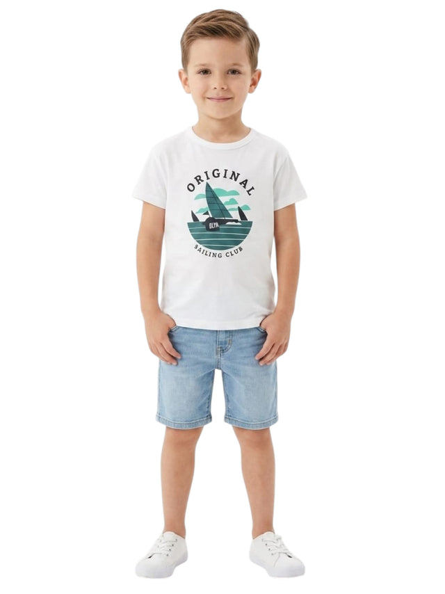 Image for Kids Boy's Printed Top,White