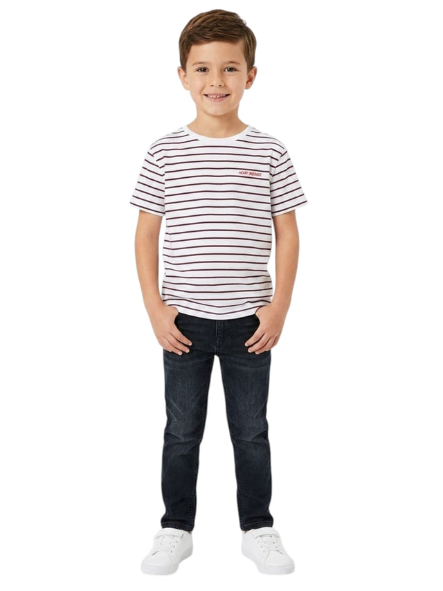 Image for Kids Boy's Stripped Top,White