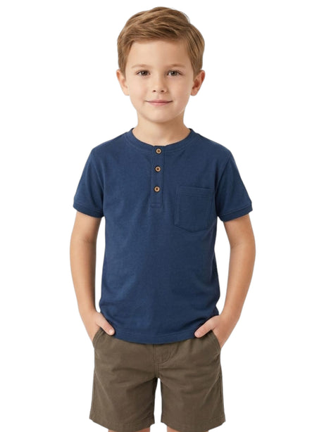 Image for Kids Boy's Plain Top,Navy