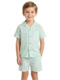 Image for Kids Boy's Plaid Set Dress Shirt&Short,Light Mint