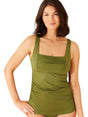 Image for Women's Plain Tankini Top,Olive