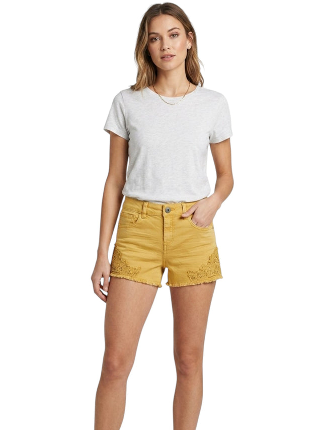 Image for Women's Plain Lace Short,Light Mustard