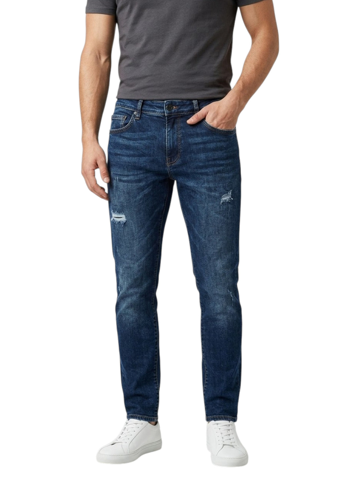 Image for Men's Ripped Jeans ,Blue