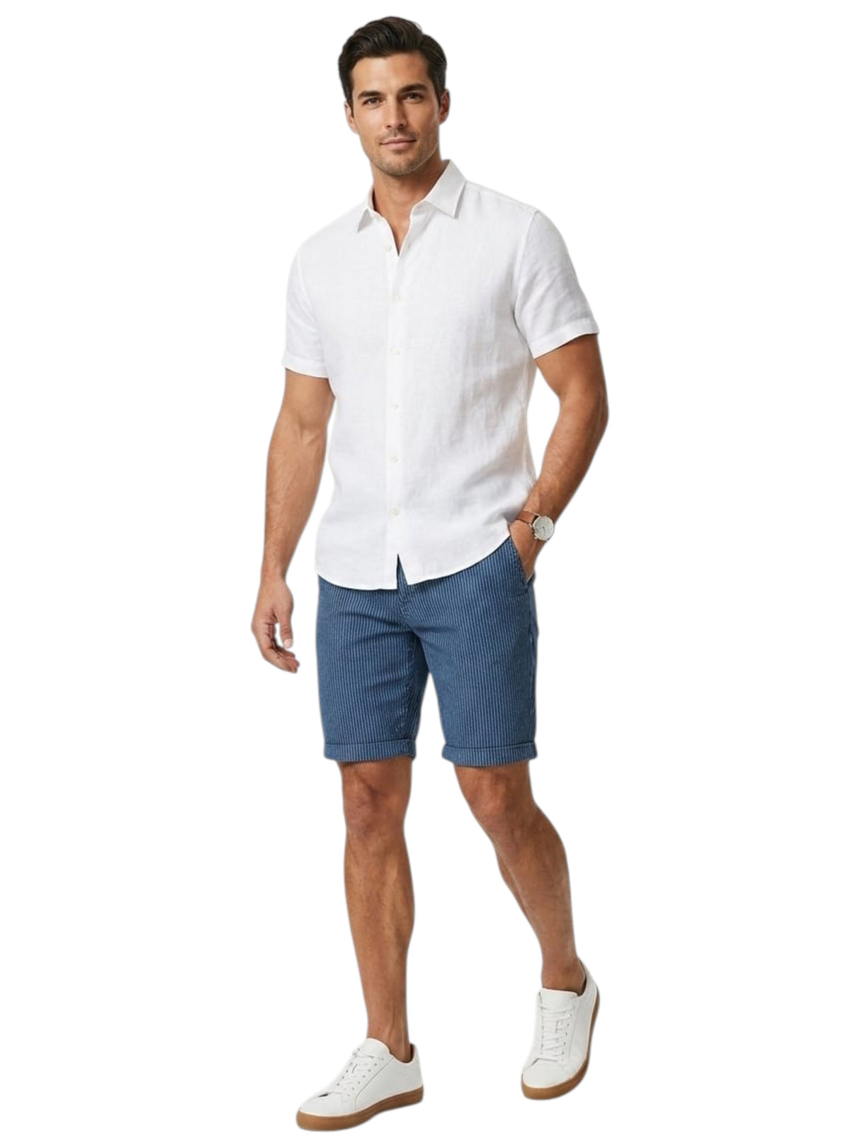 Image for Men's Striped Short ,Navy