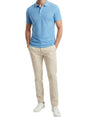 Image for Men's Textured Polo T-Shirt,Blue