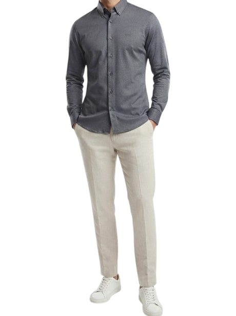 Image for Men's Plain Dress-Shirt,Grey