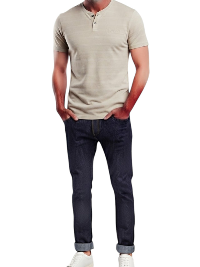 Image for Men's Textured Top,Light Beige