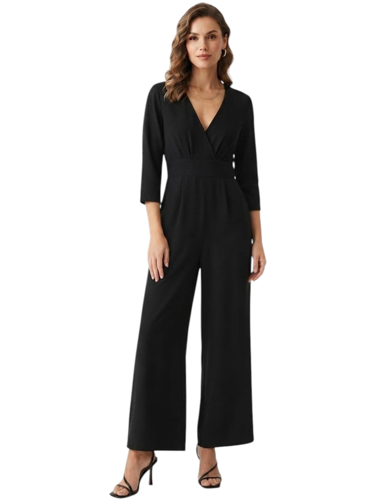 Image for women's Plain Jumpsuit ,Black