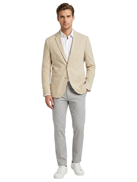 Image for Men's Plain Blazer,Light Beige