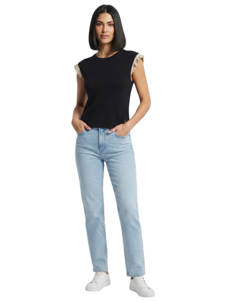 Image for Women's Color Blocked Top, Black