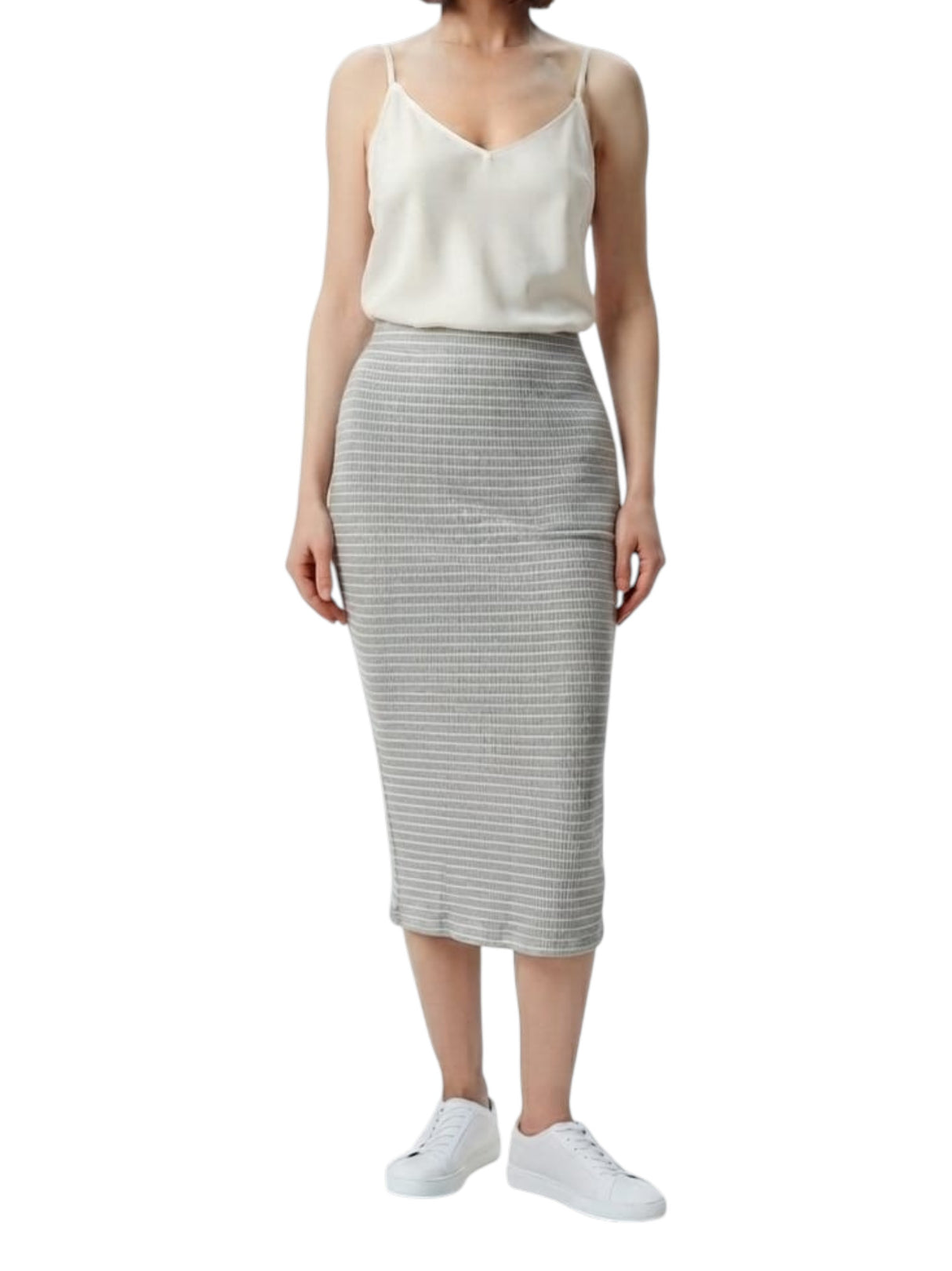 Image for Women's Stripped Skirt,Grey