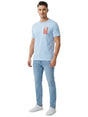 Image for Men's Printed Top,Blue 