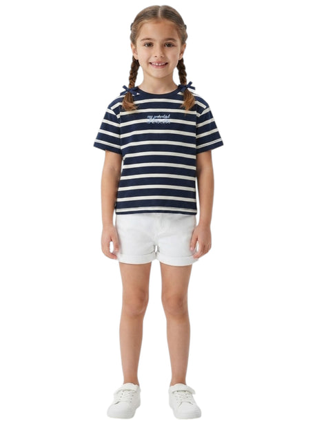 Image for Kids Girl's Stripped Top,Navy