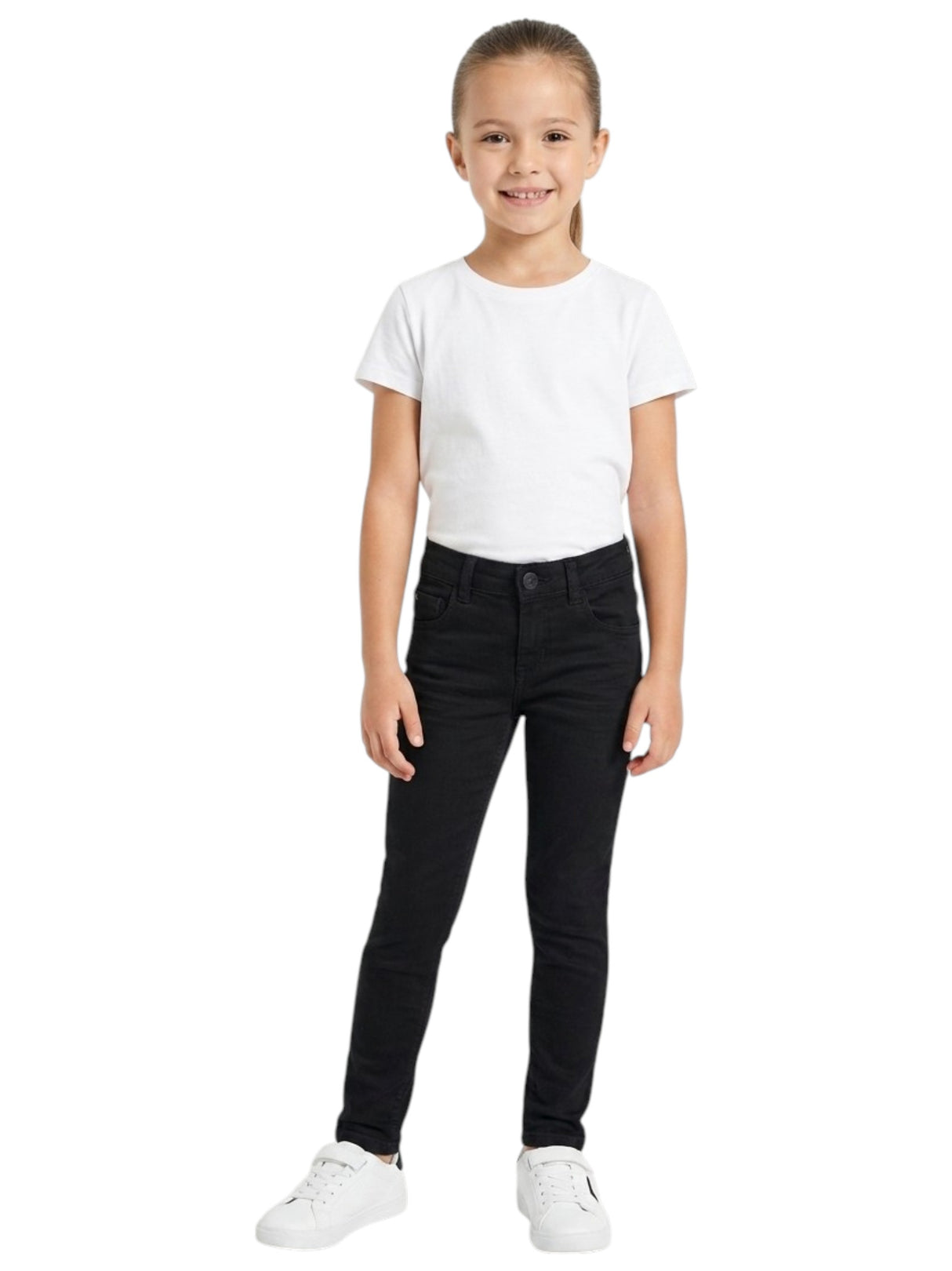 Image for Kids Girl's Plain Solid Jeans,Black