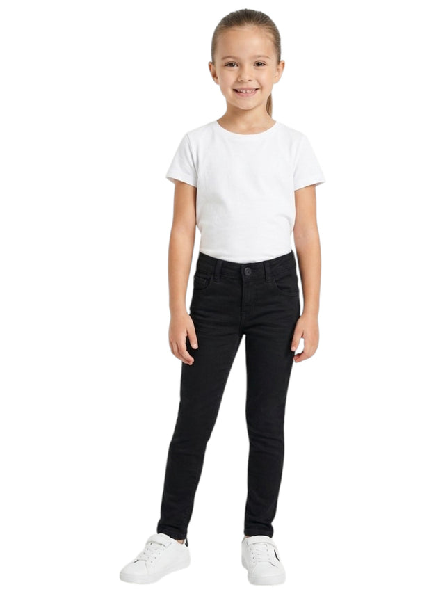 Image for Kids Girl's Plain Solid Jeans,Black