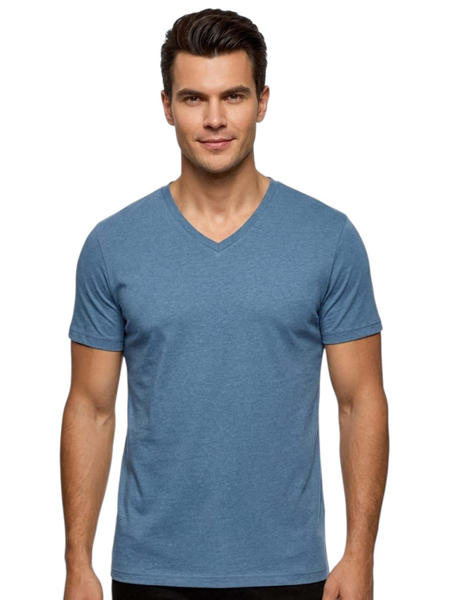 Image for Men's Plain Solid Top,Dusty Blue