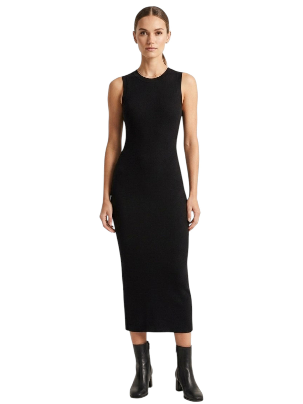Image for Women's Ribbed Dress,Black
