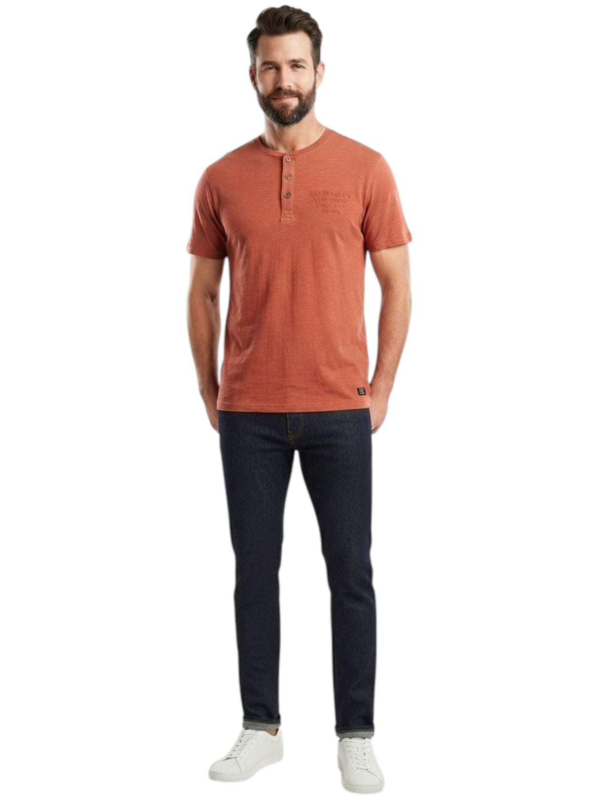 Image for Men's Plain Top,Rusty Orange